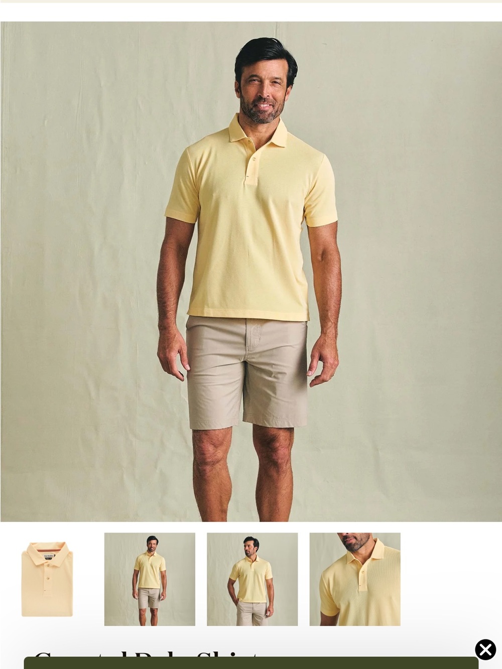 Men's Yellow Polo Shirt - Classic Short Sleeve